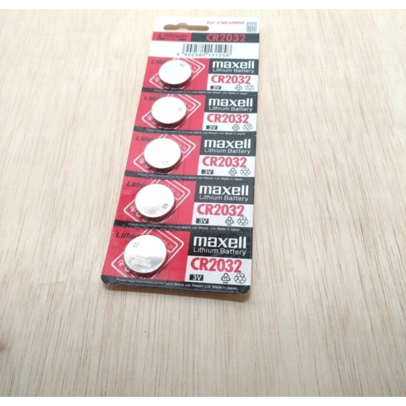 Baterai Maxell CR2032 Lithium Maxell CR 2032 Original 3V