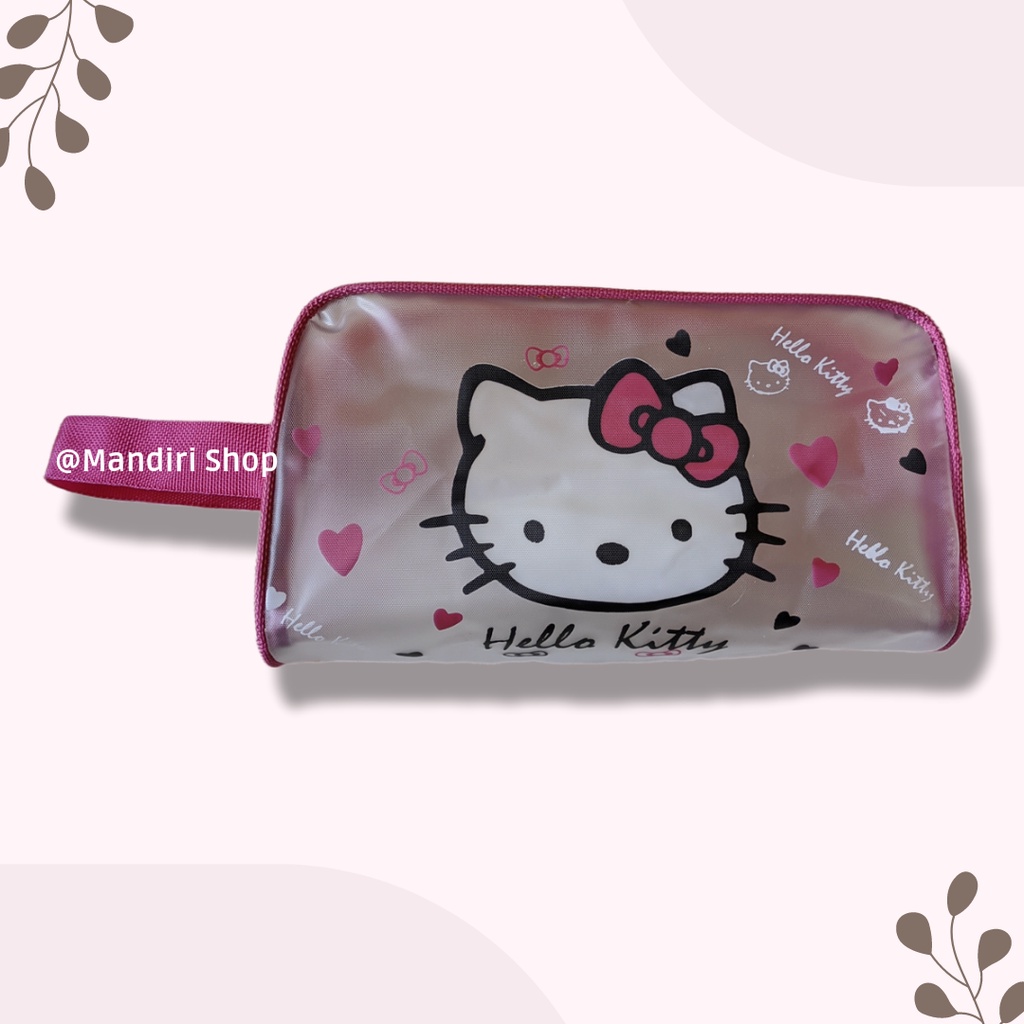 Tas Kosmetik Transparan Tali Samping