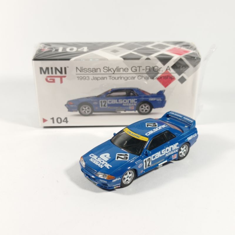 Diecast 1/64 Mini GT MiniGT 104 Nissan Skyline GT-R R32 Gr.A No.12 Calsonic 1993 Japan Touringcar Ch