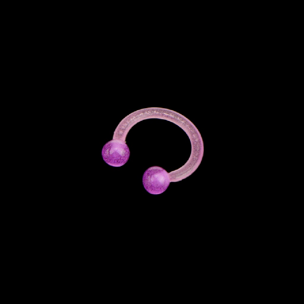 (AdornmentNo1) Anting Tindik Bibir / Hidung / Telinga / Tubuh Bahan Akrilik Luminous Untuk Wanita