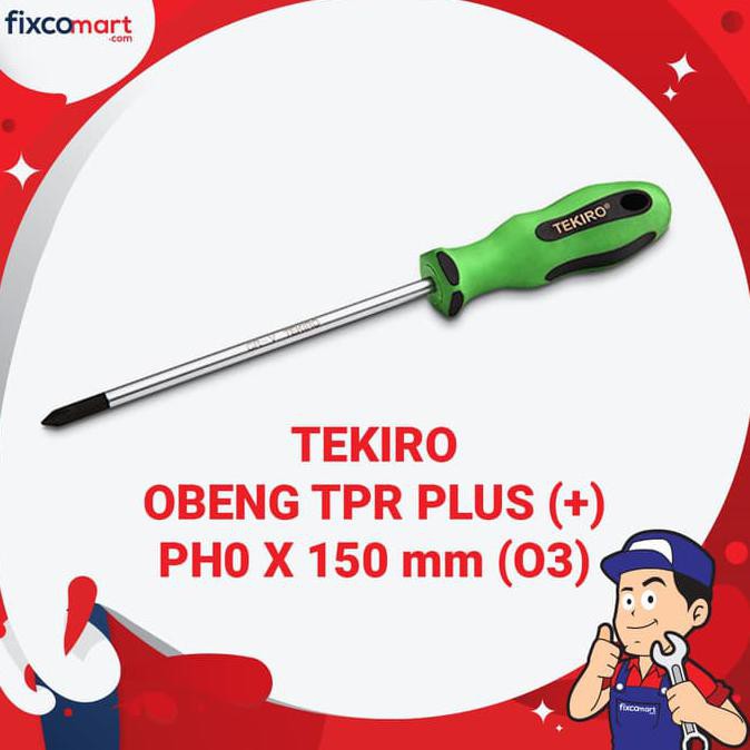 Tekiro Obeng TPR Plus (+) PH0 x 150 mm (O 3) HEMAT