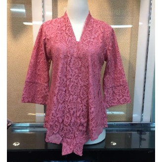 Atasan Kebaya Kutu Baru Brokat Floy Seri Warna Dusty Pink123