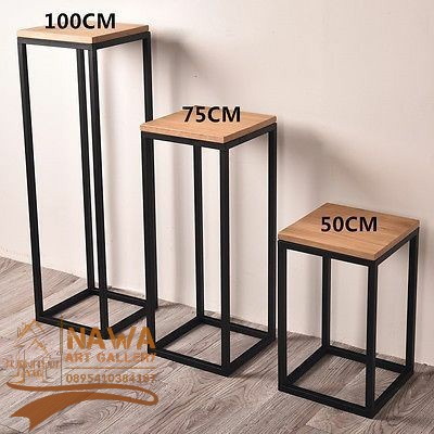 Rak Bunga Industrial Kayu Jati Nawa Art Gallery Minimalis