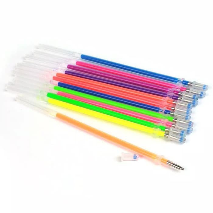 60pc Refill Pulpen Gel Ink 1.0mm BallPoint Graffiti Fluorescent -RPG01