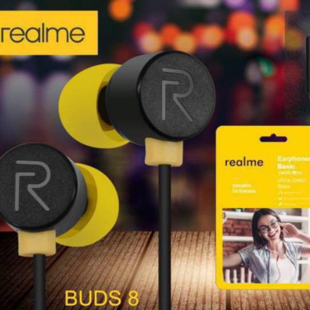 Headset realme buds 8 stereo earphone handset handsfree hedset henset hensfri hf