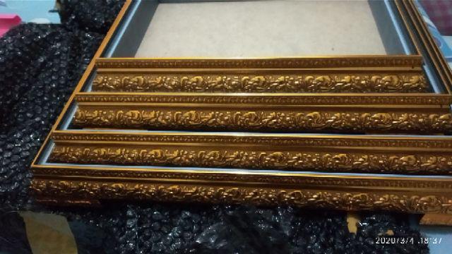 Frame Kotak Seserahan Isi 4 Hanntaran Mahar Warna Mas Gold