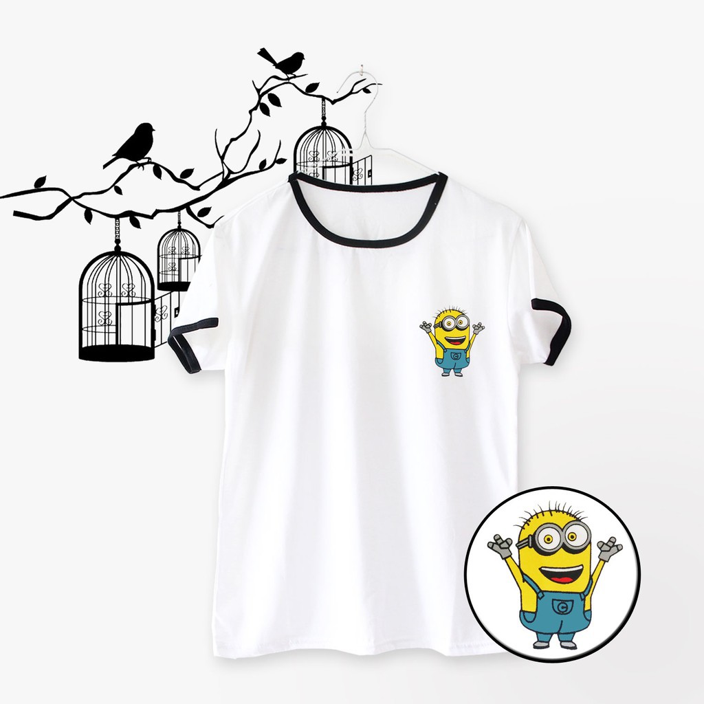 Kaos Baju DEWASA MINION MOTIF 1 40 FREE TULISAN NAMA Shopee Indonesia