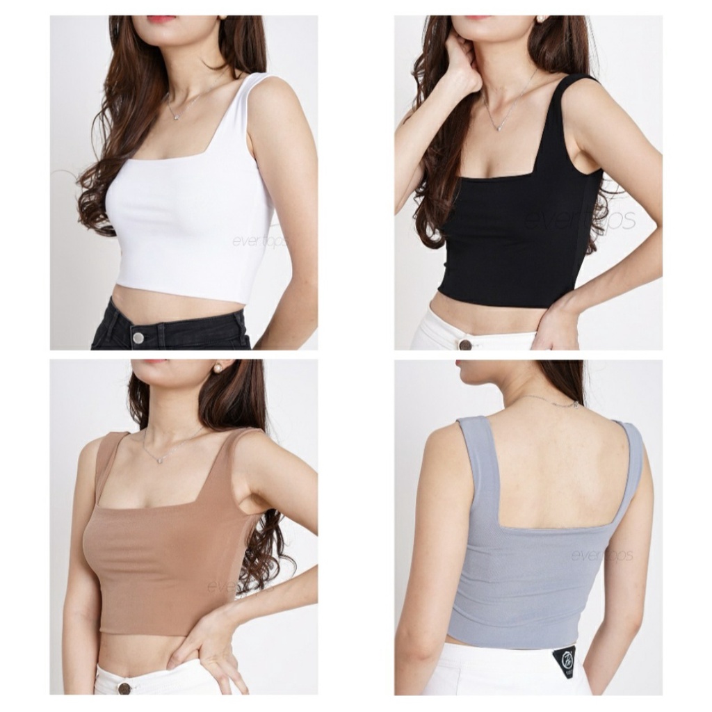 (COD) SyfaTANK-TOP CROP SQUARE/TANKTOP TALI LEBAR CROP/TANKTOP CROP