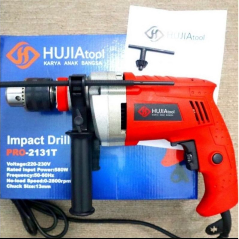 bor listrik 13mm hujia pro - 2131T bor beton 13mm hujia