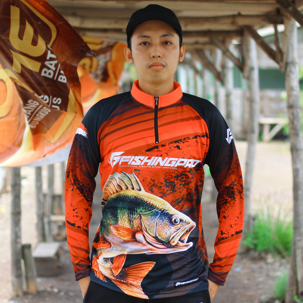 [ READY ] Jersey Mancing BASS ORANGE Printing | Micro UV