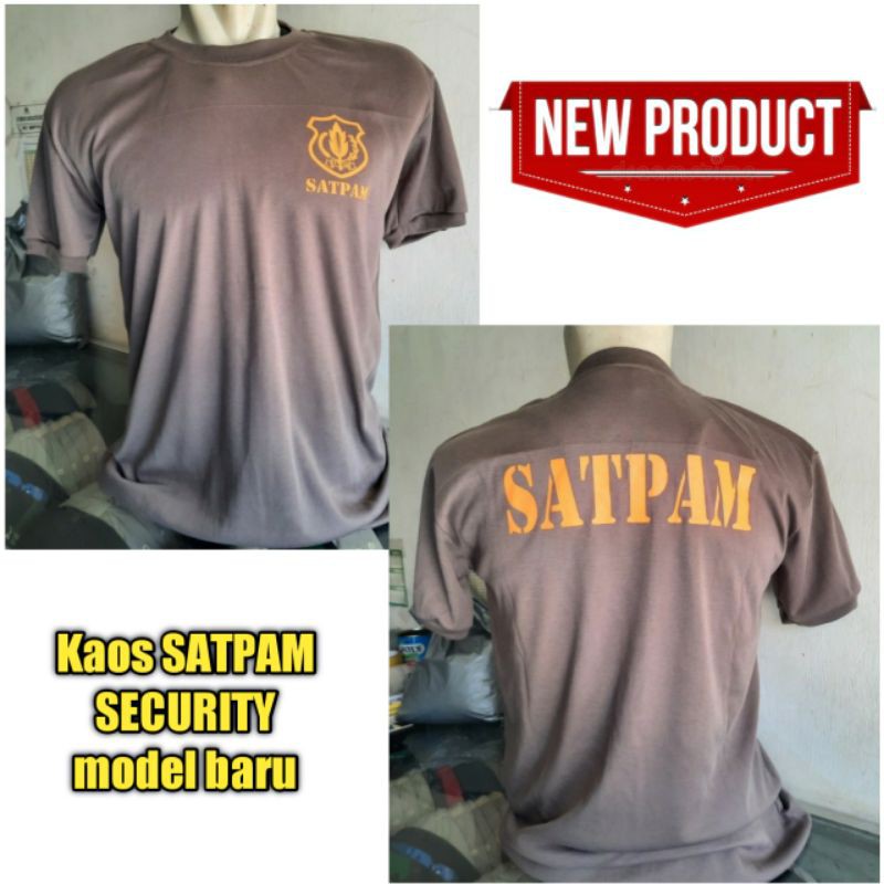 Ready Kaos Security SATPAM Coklat Model Baru