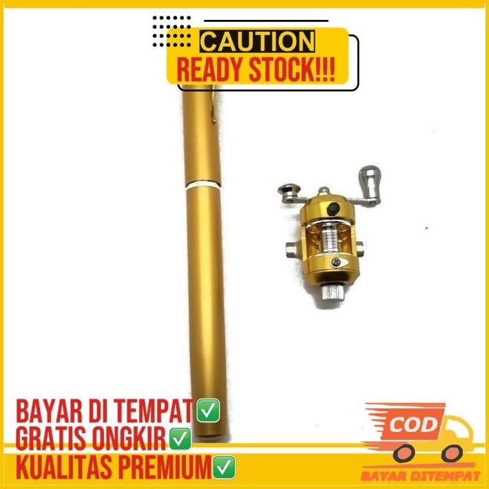 Fishing Pen Alat Pancing Pena Set (Reel + Joran) Set pancing Set komplit alat pancing