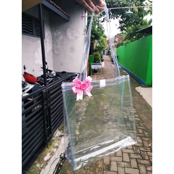

Tas Mika Transparan cocok buat berbagai macam keperluan Souvenir M + pita