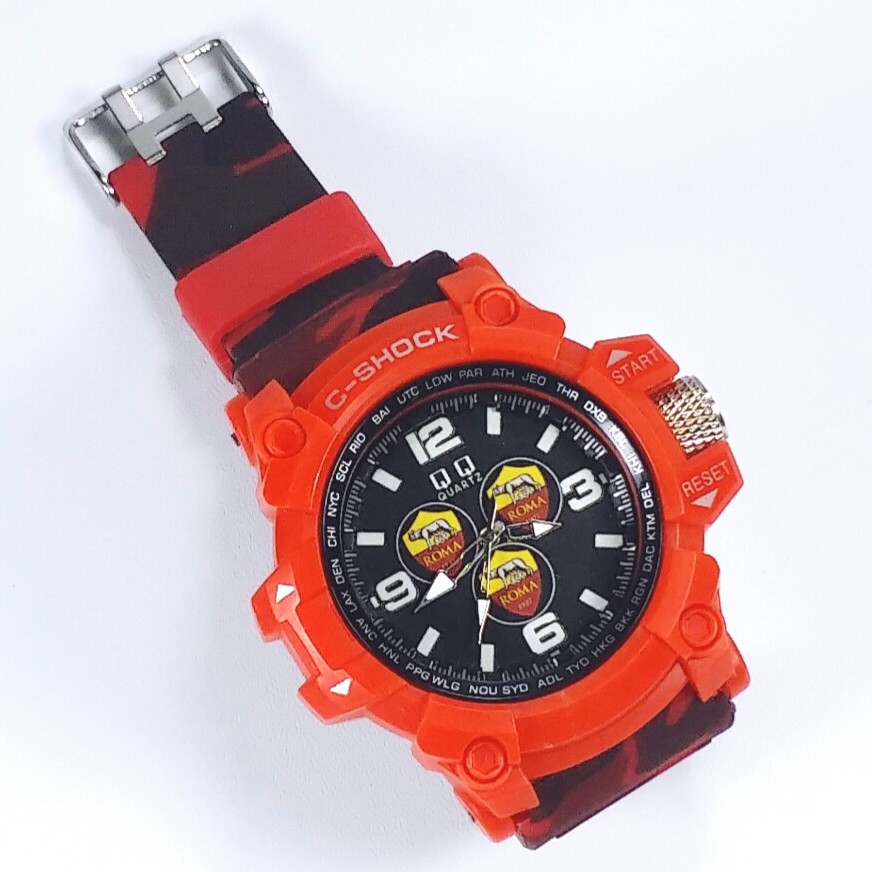 [LIMITED EDITION] JAM TANGAN AS ROMA STRAP ARMY MERAH