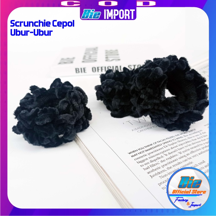 Ikat Rambut Korea Hitam Cepol Ubur-ubur Premium Import-SIZE SEDANG