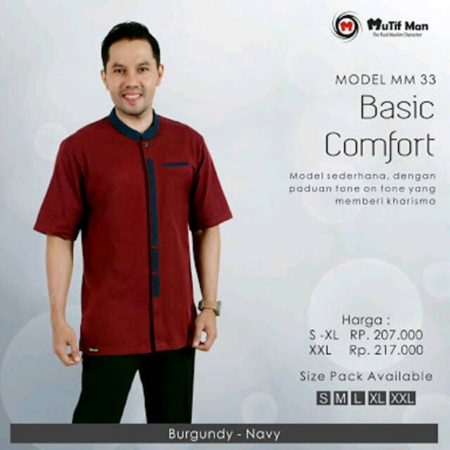 KOKO PRIA LENGAN PENDEK | MUTIF MAN 33