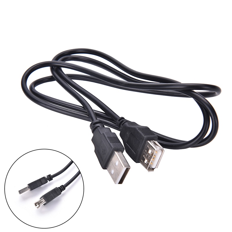 {LUCKID}1m/1.5m USB 2.0 EXTENSION Cable Lead A Male Plug to A Female Socket Short