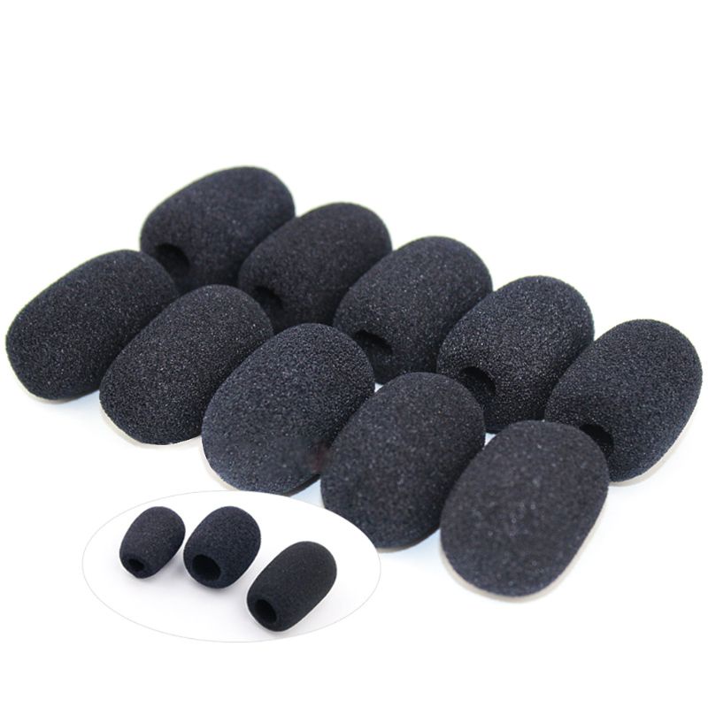 Vivi 10pcs / Set Cover Pelindung Microphone / Headset Bahan Busa Untuk Rapat