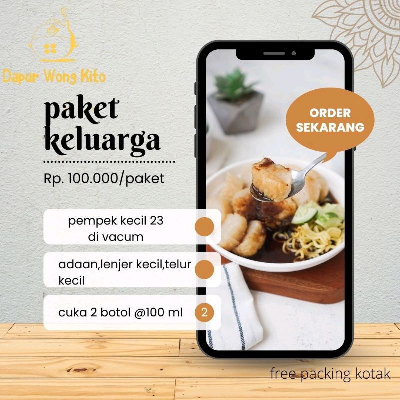 

Paket pempek asli Palembang isi 23