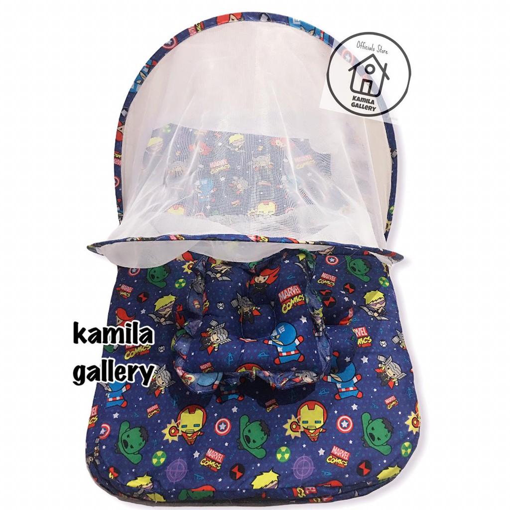 FREE TAS MIKA!! kasur lipat kelambu bayi set bantal peyang &amp; guling  /kasur bayi kelambu termurah