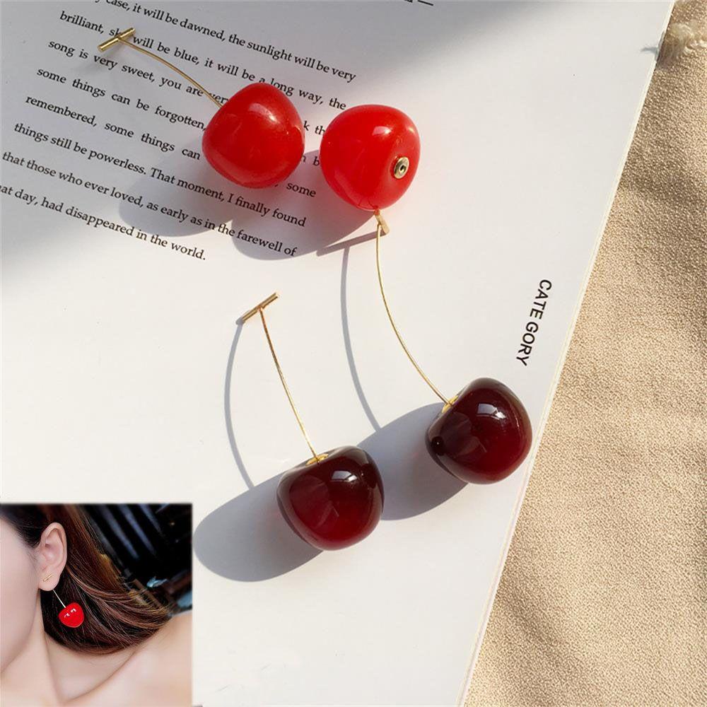 Preva Cherry Earrings Manis Pesta Perhiasan Musim Panas