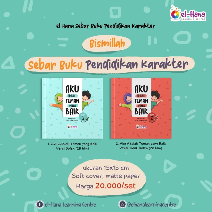 El-Hana sebar buku pendidikan karakter adab berbicara dalam islam dan aku teman baik | Hello toys