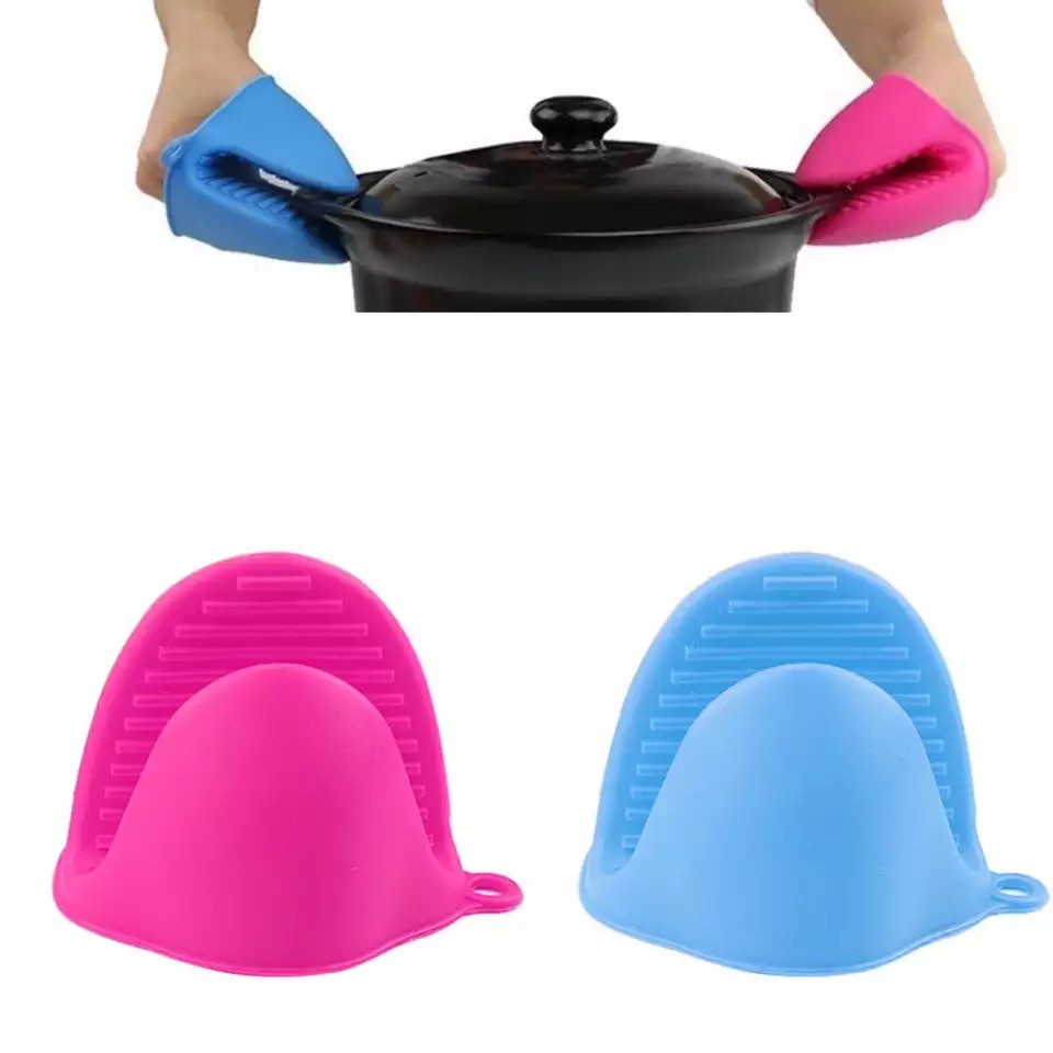 SARUNG TANGAN Silicone  Pegangan Panci /  Pegangan Bahan Silikon Panci Anti Panas Serbaguna /Sarung Tangan Oven Silikon Tebal - Alat Jepit Panci Silikon Anti Panas - Pelindung tangan SIlikon