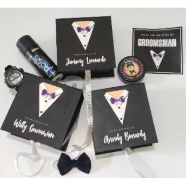 Box Groomsman Bridesmaid 15x15x6