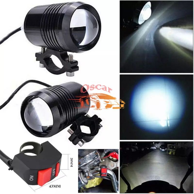 Lampu Sorot Tembak LED Projie Projektor U5/U1  Putih Cree Lampu Motor