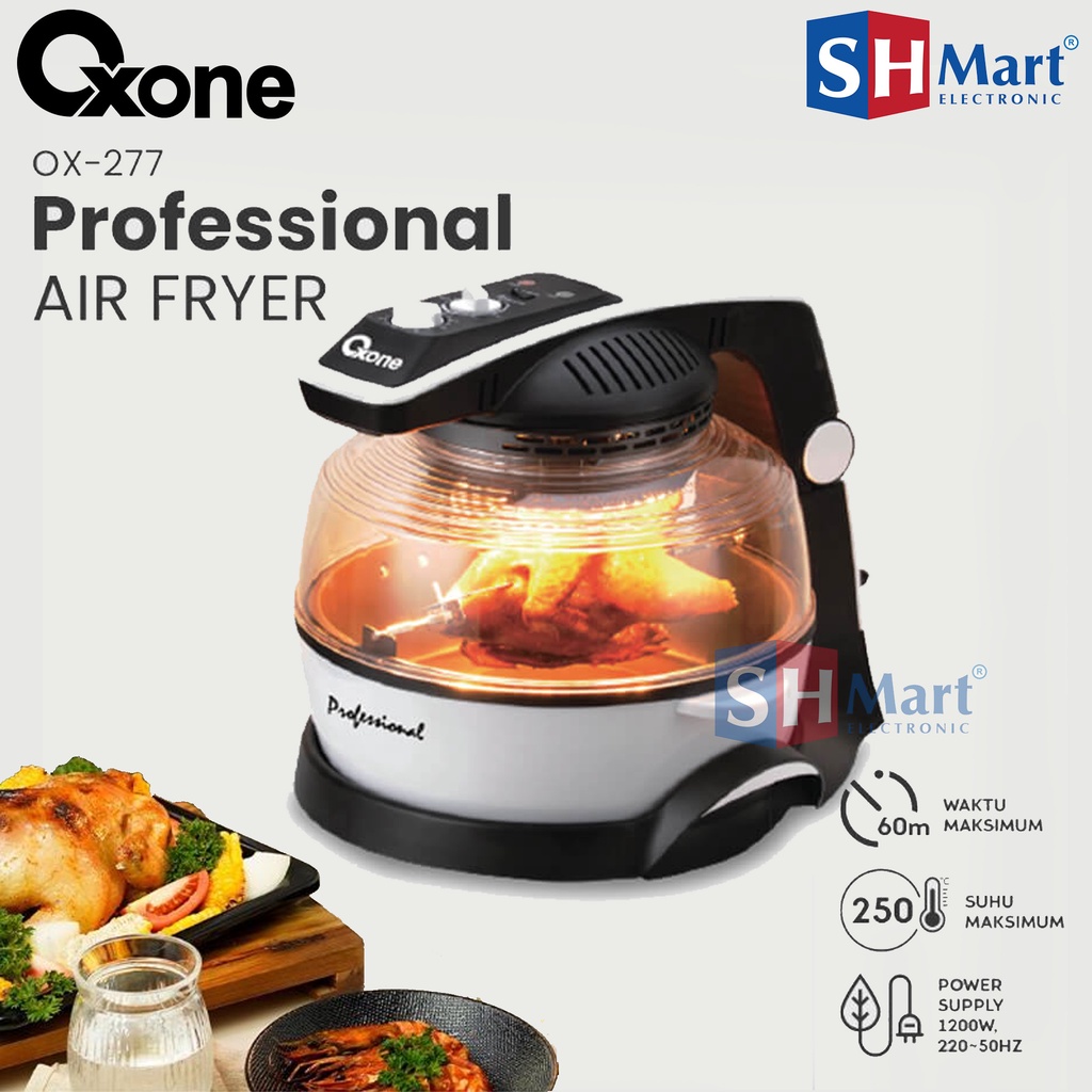 OXONE AIR FRYER PROFESSIONAL KAPASITAS 2 LITER OX-277 OX277 PENGGORENGAN TANPA MINYAK (Medan)