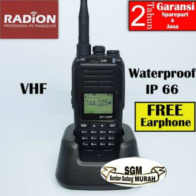 HT Radion RT-11WP VHF Waterproof IP66 Garansi 2 Tahun