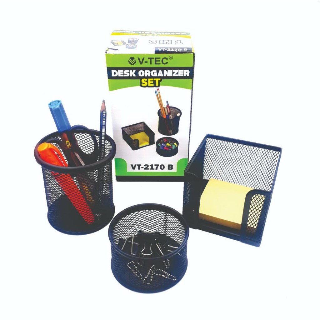 

PAKET TEMPAT ALAT TULIS MEJA BESI 2170 STATIONERY STAND PEN CUP MEMO HOLDER SOUVENIR