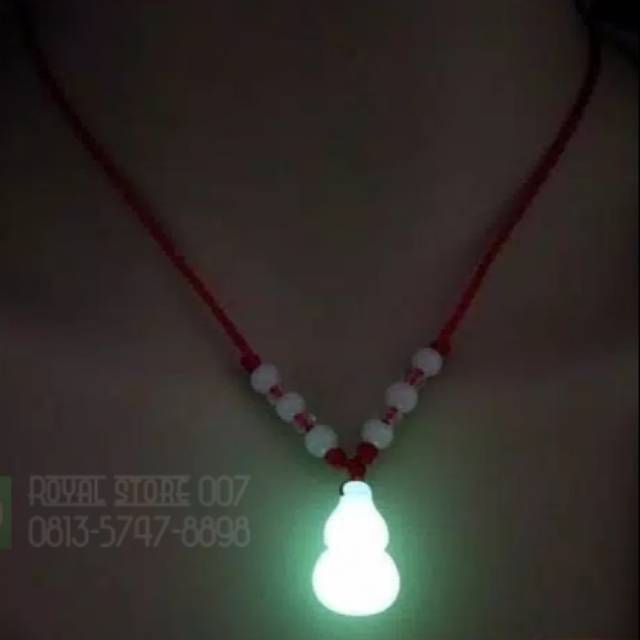 2pc kalung bercahaya dalam gelap model labu jalung glow dark kalung luminous kalung mantra kalung xi