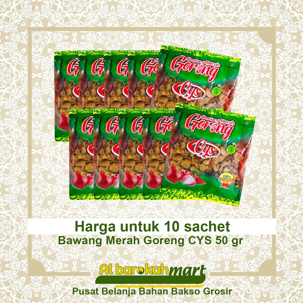 

Bawang Merah Goreng CYS 50 gr [10 sachet]