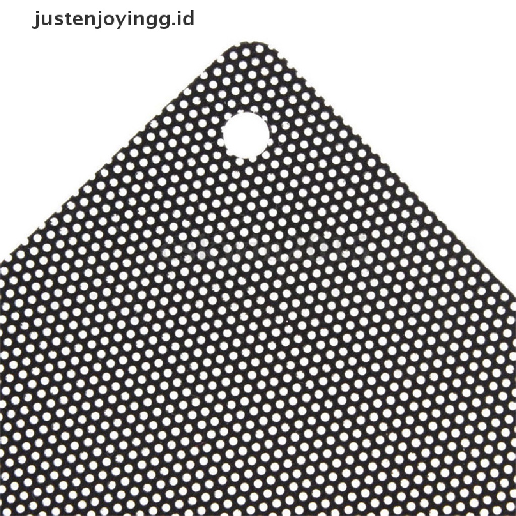 // justenjoyingg.id // 5PCS 120mm Cuttable Black PVC PC Fan Dust Filter Dustproof Case Computer Mesh ~