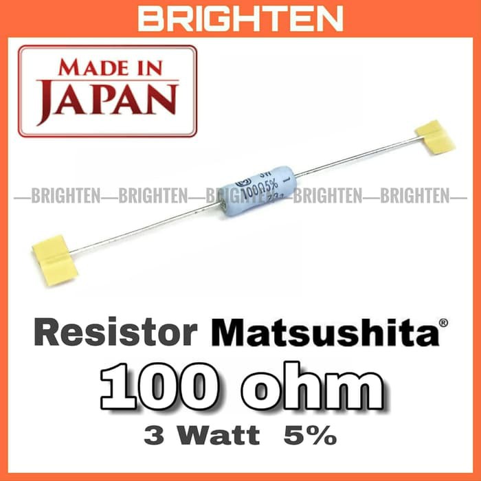 Resistor Matsushita 100 ohm 3 Watt 5% 100R 100ohm