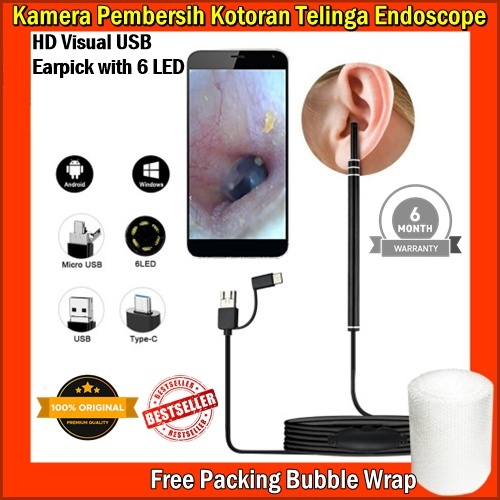 TERBARU Endoscope Kuping HD Visual USB 7MM pembersih telinga korek kuping kamera terbaik praktis nya