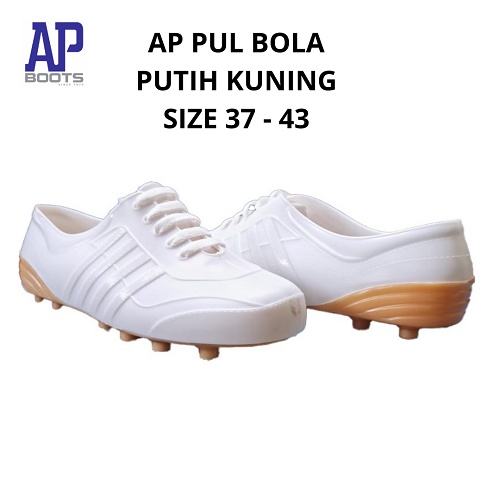 BISA COD - AP Cucuk 969 Putih Sol Kuning - Sepatu Pria AP Boots Cucuk Putih Sol Kuning Size 38-42 - Sepatu Karet AP Boots Multifungsi - AP PUL Bola 969 Putih Sol Kuning - AP Boots Petani dan Berkebun - AP Boots Terlaris Termurah - FANZ STORE