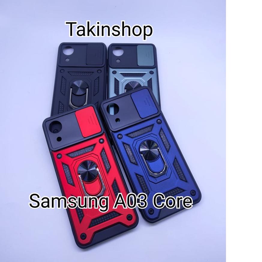 Case Robot Samsung A03 A03 CORE slide Protect Kamera + Ring SSPR 