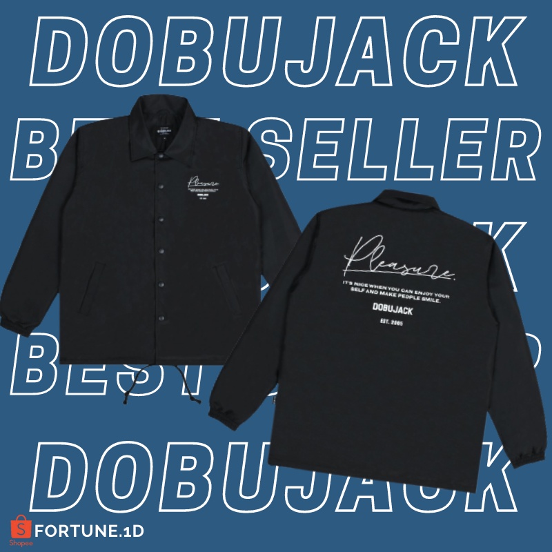 Dobujack Coach Jacket People Black Premium / Jacket Coach Dobujack Hitam Murah / Coach Dobujack Pria