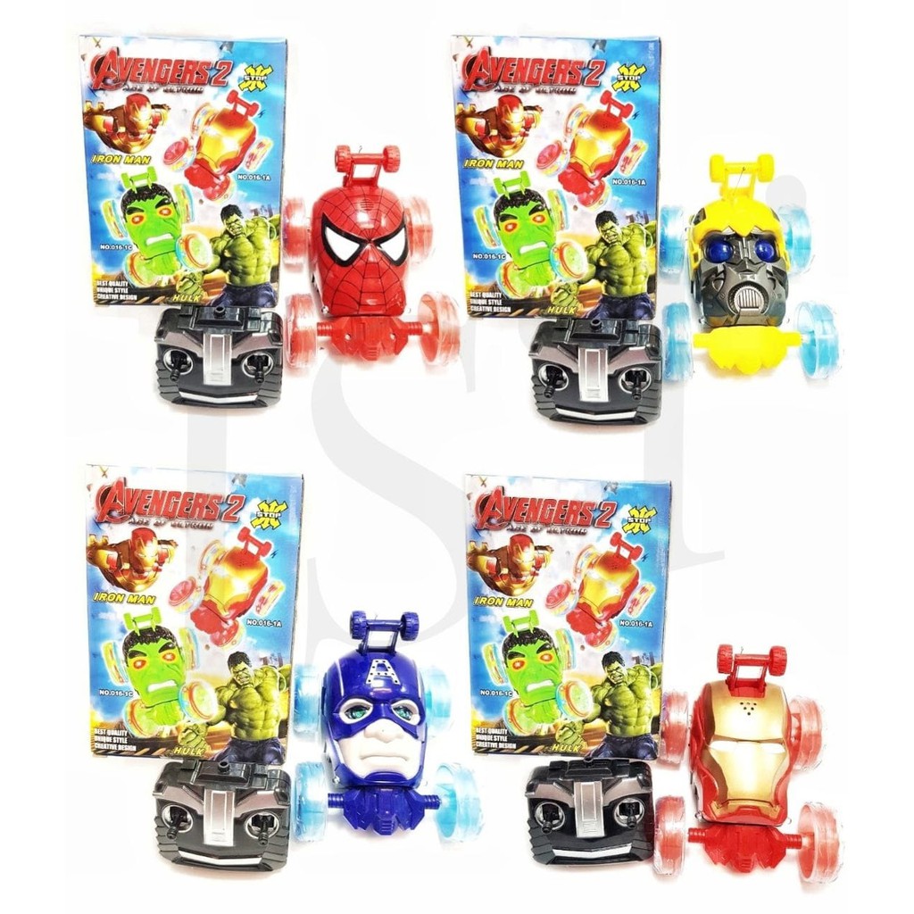 IST RC Mobil Stunt IronMan Spiderman Capt AMerica Transformer
