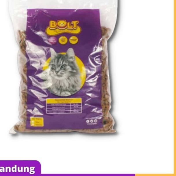 ۞ Petshop Bandung | BOLT 1 KG - Makanan Kering Kucing / Dry Cat Food ➱