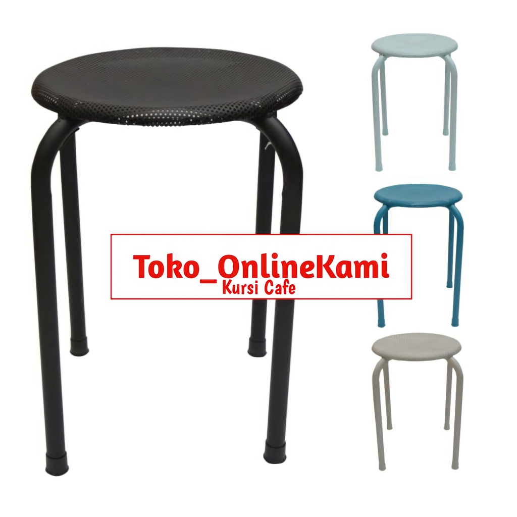 Kursi Cafe/Kursi Soleil Bulat Metal Stool/kursi Cafe/Kursi Minimalis/Kursi Modern/Bangku Teras