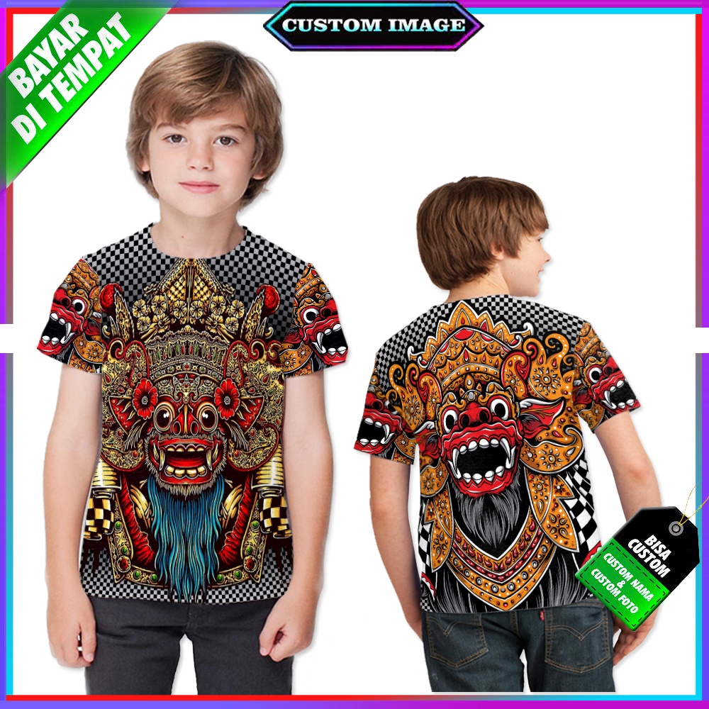Kaos Anak Barong Fullprint Terbaru/Baju T-Shirt Barong Anak Keren New Custom Art02