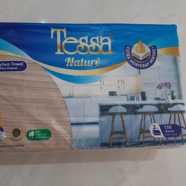 Bagus - Tissue TESSA Handtowel - Tissue Serap Minyak NATURE - Tessa Nature Daur Ulang - Dapur 150 Sh