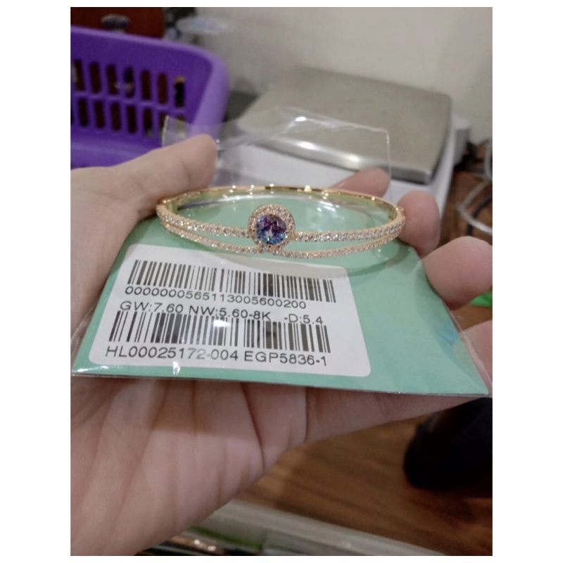 Gelang rachel rose emas asli bangle kadar 375/8k