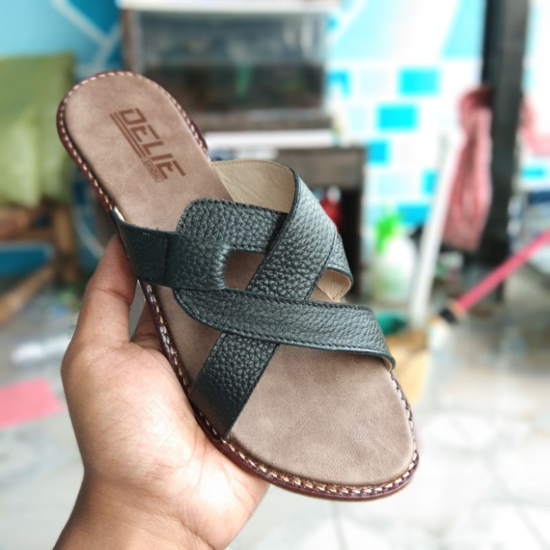 Sandal wanita kulit asli nyaman murah terbaru