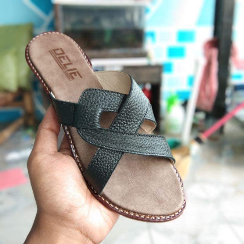 Sandal wanita kulit asli nyaman murah terbaru