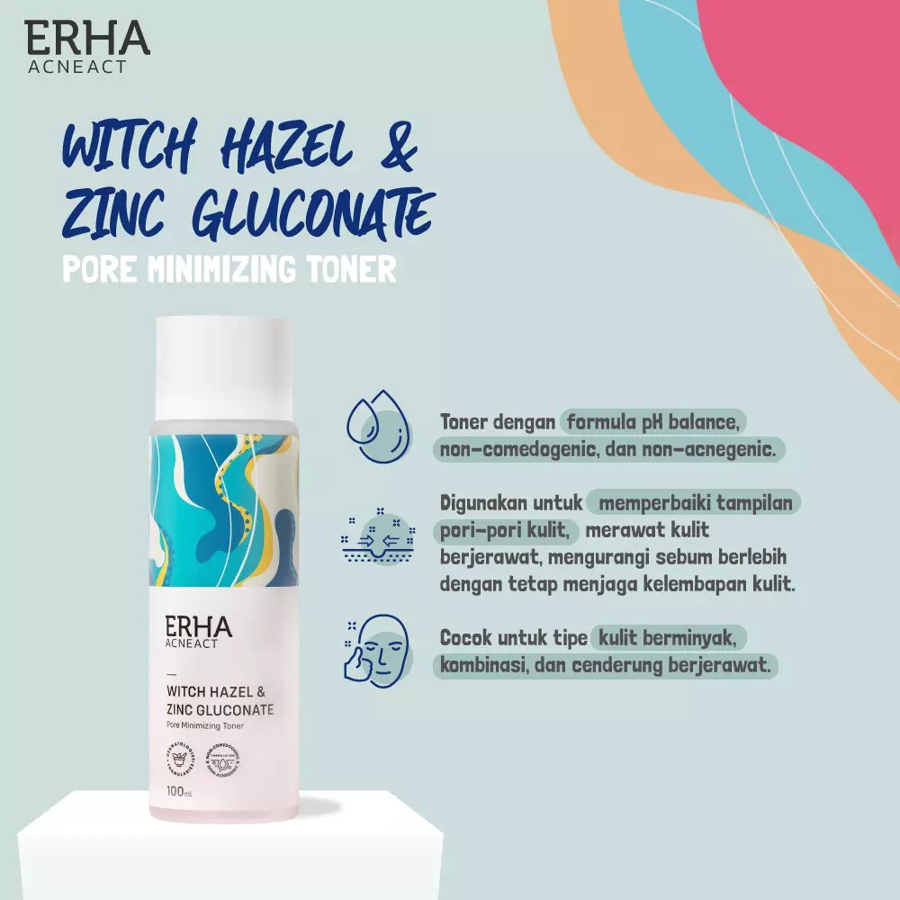 ERHA ACNEACT Witch Hazel &amp; Zinc Gluconate Pore Minimizing Toner