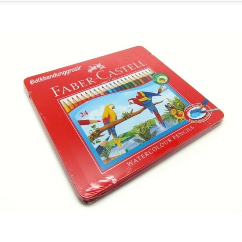 

FABER CASTELL 115925 WATERCOLOUR PENCILS IN TIN CASE 24L